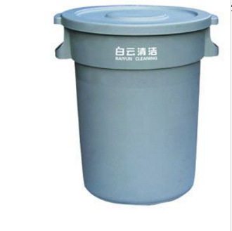 168L圓桶型環保灰色不帶底座塑料廚衛垃圾桶批發・進口・工廠・代買・代購