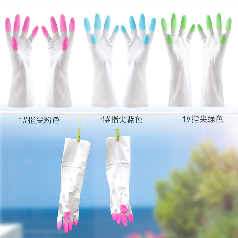 手套傢用防水乳膠手套 新款蕾絲拼接洗衣手套工廠,批發,進口,代購