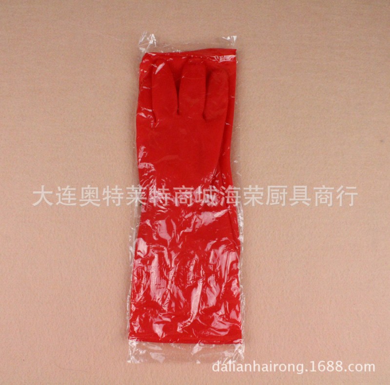 批發韓國長腰膠皮手套 紅 大小 0068工廠,批發,進口,代購