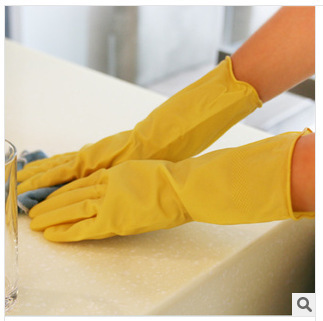 D8-3黃色45克橡膠手套 乳膠皮手套 洗碗 防水洗衣服手套工廠,批發,進口,代購