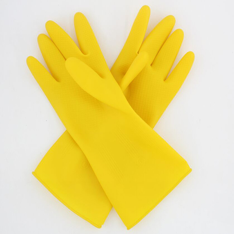 D3052洗碗手套廠傢直銷 洗衣手套 黃色乳膠防水傢務手套批發工廠,批發,進口,代購