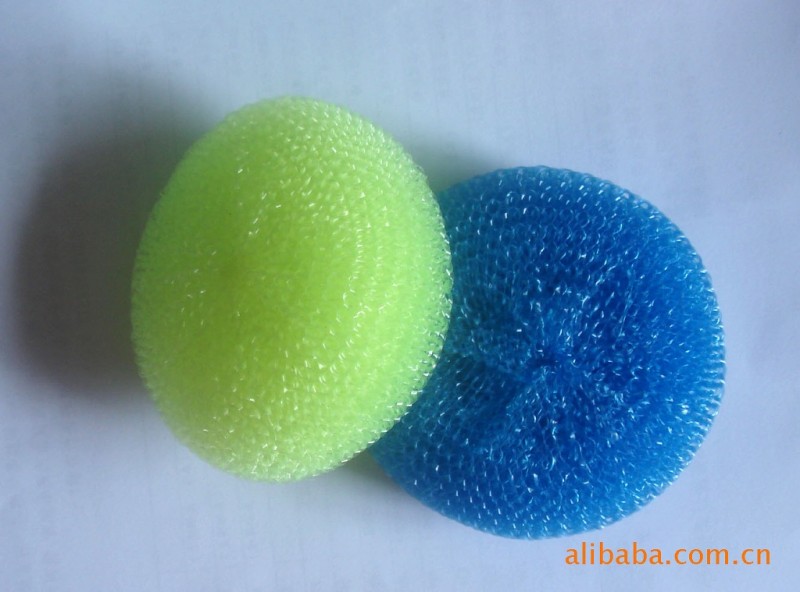 生活廚房衛浴清潔用品 工廠定做各種g數塑料清潔球 彩色塑料絲球批發・進口・工廠・代買・代購