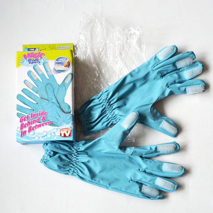 magic bristle gloves 傢務清潔手套刷 帶刷手套 清潔刷 TV新產品工廠,批發,進口,代購