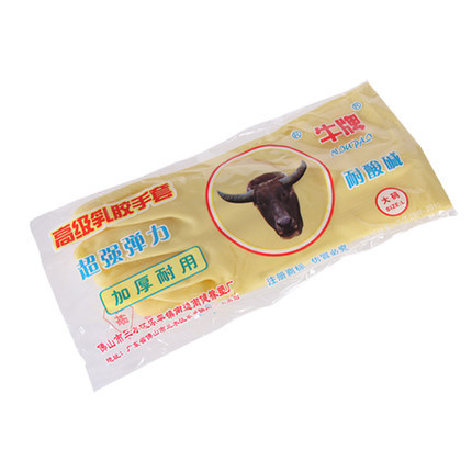 牛牌 傢務清潔用具手套 高級乳膠手套 超強彈力 加厚耐用 耐酸堿批發・進口・工廠・代買・代購