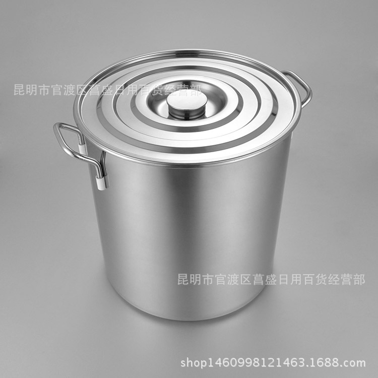 廠傢直銷 無磁加厚不銹鋼湯桶湯鍋 可疊式1.5/1.8厚單底多用桶工廠,批發,進口,代購