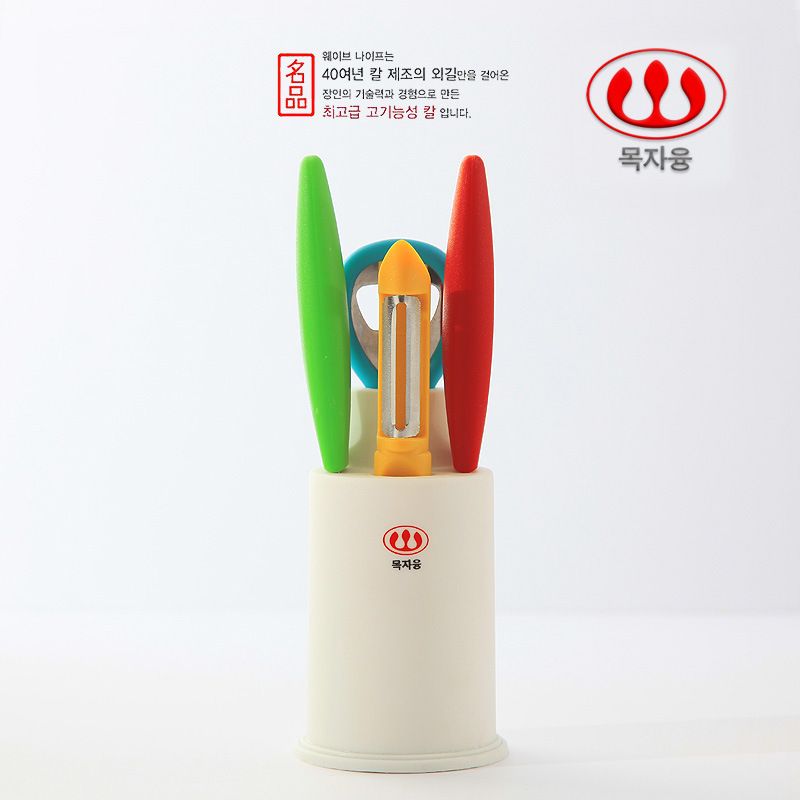 韓國MUZILONG時尚水果刀 開瓶器4件套裝  傢庭必備日常用品批發・進口・工廠・代買・代購
