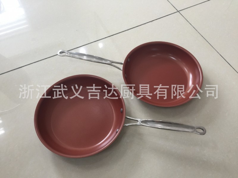 美國熱銷促銷產品 鋁製不黏陶瓷銅色煎鍋工廠,批發,進口,代購