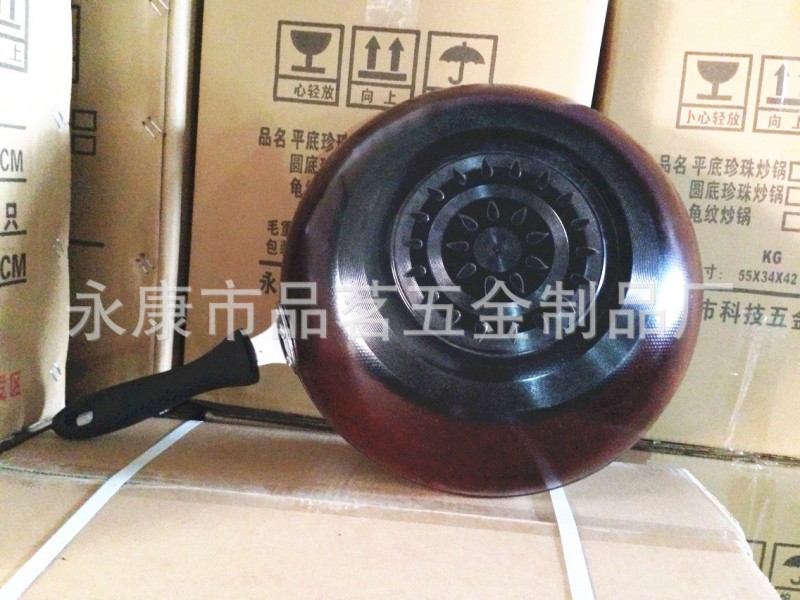 不黏炒鍋 無塗層 陶晶不黏炒鍋 平底 無油煙 電磁爐燃氣灶通用工廠,批發,進口,代購