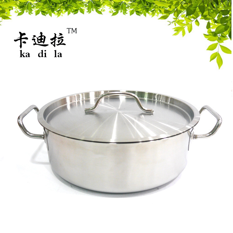 廠傢直銷優質不銹鋼加厚湯鍋 高檔復合底矮身汁鍋 厚重湯鍋 火鍋工廠,批發,進口,代購