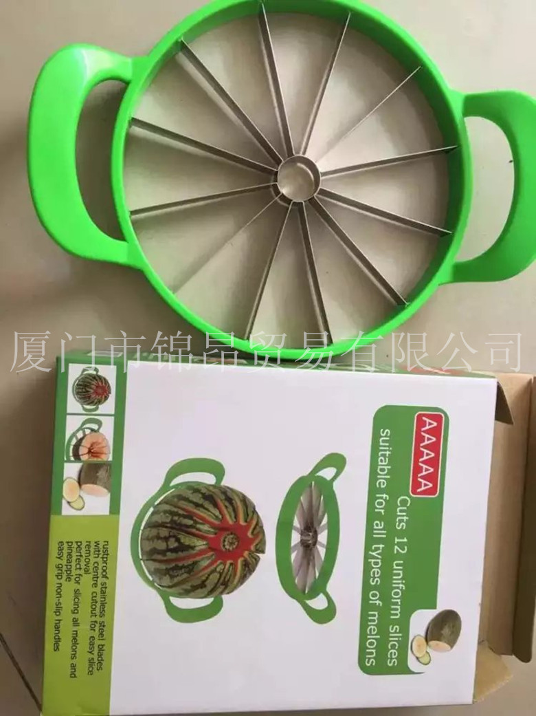 多功能切片器 大號切西瓜神器 加厚不銹鋼切水果分割器 會銷禮品工廠,批發,進口,代購