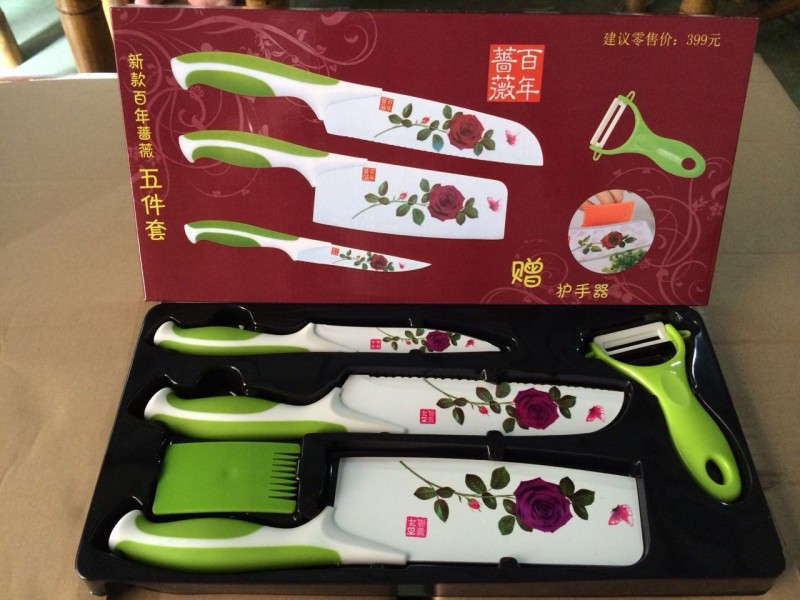 跑江湖產品 百年薔薇五件套 經典版 展銷會 倒插 百年經典套刀工廠,批發,進口,代購