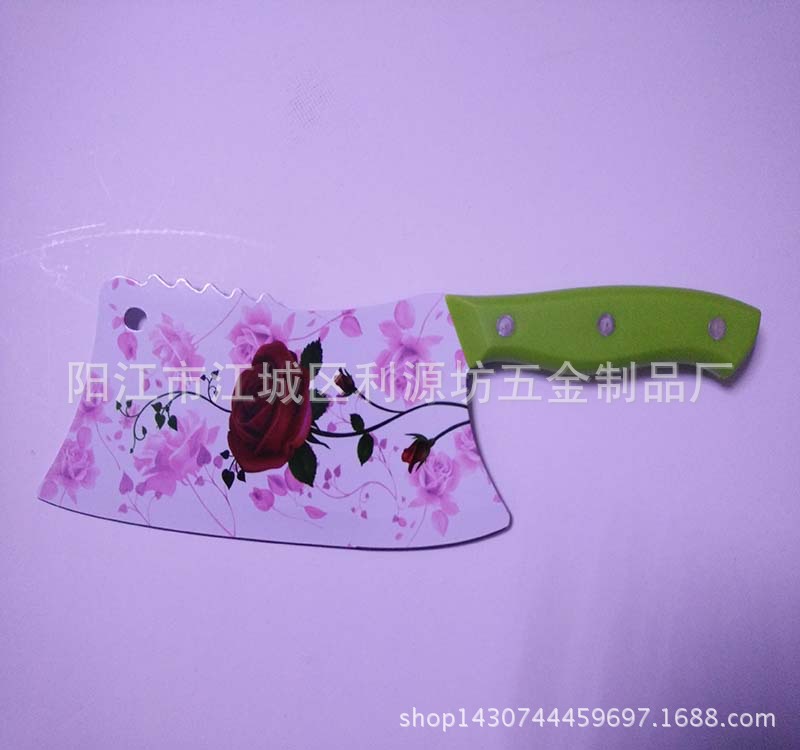 新款跑江湖百年薔薇單刀 展銷會超市禮品刀具 抗菌陽江廚房刀具工廠,批發,進口,代購