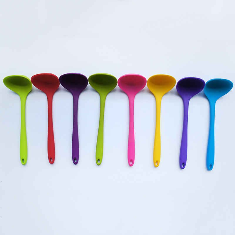 矽膠湯勺 多色可選矽膠包尼龍烹飪勺 防刮花不黏鍋大號廚具定製工廠,批發,進口,代購