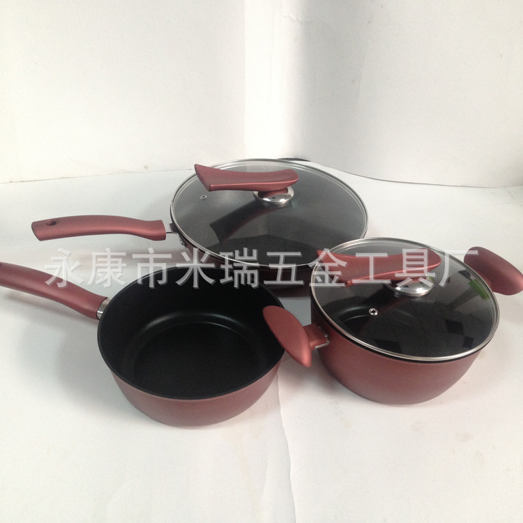 禮品贈品鍋套裝 廚房用品炒鍋煎鍋湯鍋五件套 精品鐵鍋套裝工廠,批發,進口,代購