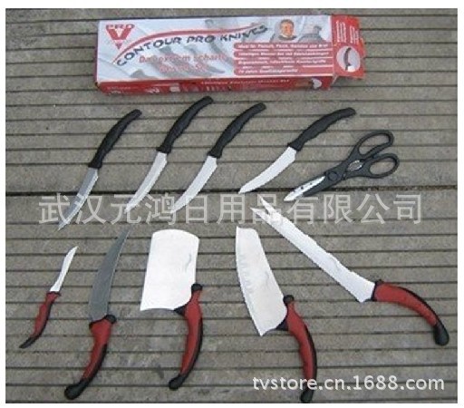 不銹鋼廚房套刀 禮品套刀 11件套刀 contour pro knives TV套刀工廠,批發,進口,代購