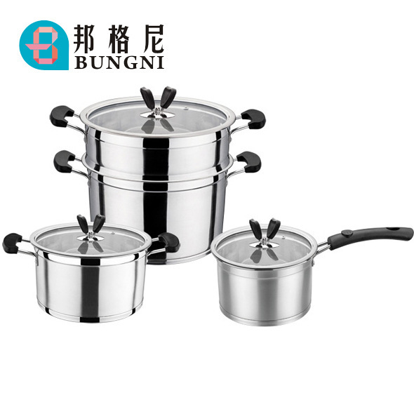 出口專供 不銹鋼套鍋 六件套套鍋 方柄 6pcs cookware set工廠,批發,進口,代購