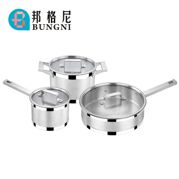 出口專供 不銹鋼套鍋 六件套套鍋 方柄 6pcs cookware set工廠,批發,進口,代購