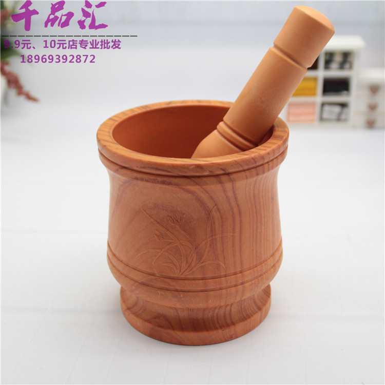 十元店貨源  仿木質搗蒜器 大號搗蒜器 蒜罐 蒜缽 廠傢批發工廠,批發,進口,代購