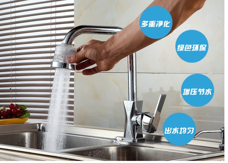 除氯水龍頭凈水器傢用廚房麵盆龍頭過濾嘴廚房高端自來水過濾花灑批發・進口・工廠・代買・代購