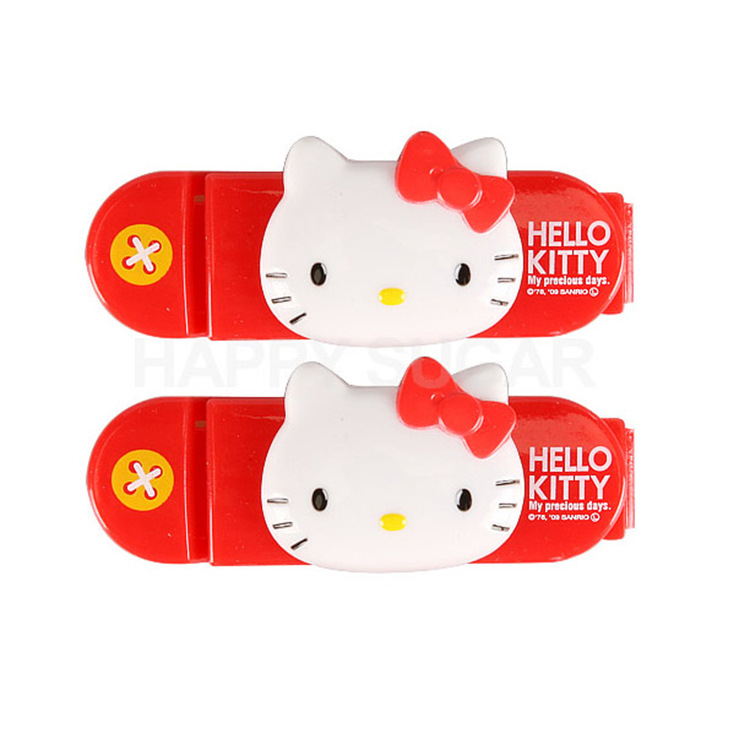 日本進口hello kitty 封袋夾食品封口夾密封夾防潮 正品 2個套裝工廠,批發,進口,代購