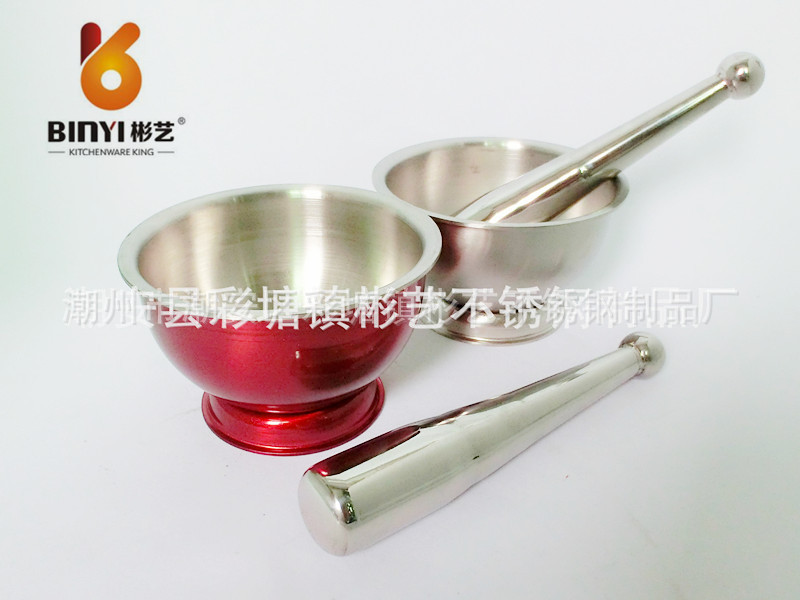 不銹鋼無磁研磨器 噴漆砂光研磨器 304手工研磨搗蒜 大/小搗藥盅工廠,批發,進口,代購