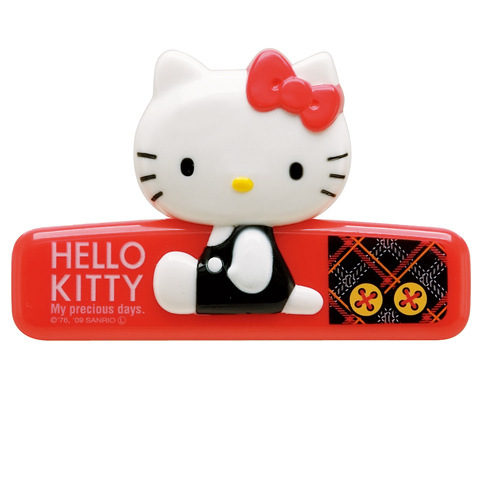 日本正品hellokitty封口夾 貓頭款食品密封保鮮夾帶磁鐵 封口器小工廠,批發,進口,代購