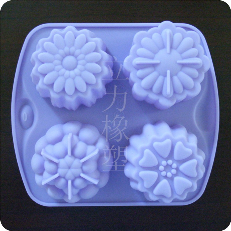 【花型】矽膠蛋糕模 4槽連身蛋糕模 本廠可<定製>矽膠類產品批發・進口・工廠・代買・代購