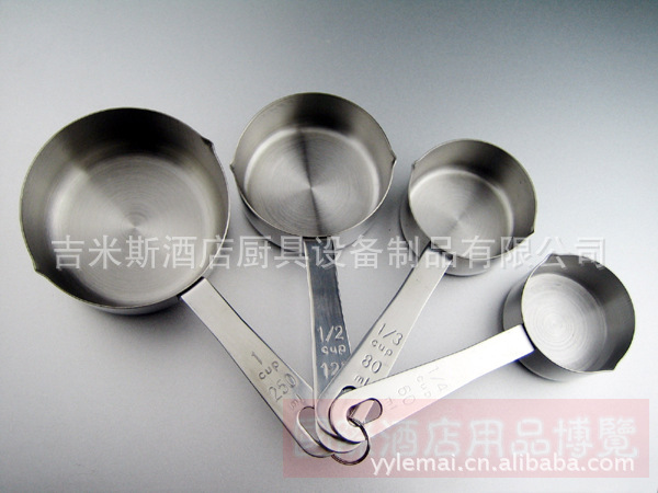 烘焙工具 全不銹鋼4件套量杯 量勺套裝 量匙 調味匙 毫升勺工廠,批發,進口,代購