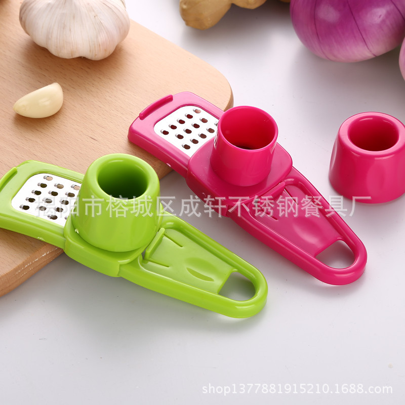 廚房小工具 傢用磨蒜器 蒜泥器 創意多功能磨薑器 切蒜器 壓蒜器工廠,批發,進口,代購