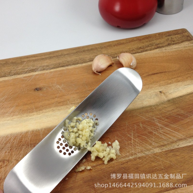 出口創意廚房用具 不銹鋼壓蒜器 船形蒜蓉壓搗蒜器 壓蒜泥神器工廠,批發,進口,代購