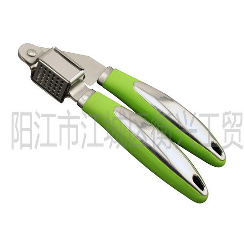 供應橡塑不銹鋼柄實用壓蒜器蒜泥蒜蓉器手動薑蒜器搗蒜器工廠,批發,進口,代購