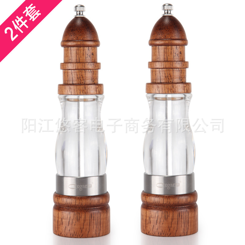 匠牌 胡椒研磨器 手動 廚房用品 研磨瓶2個裝 黑胡椒 花椒研磨器工廠,批發,進口,代購