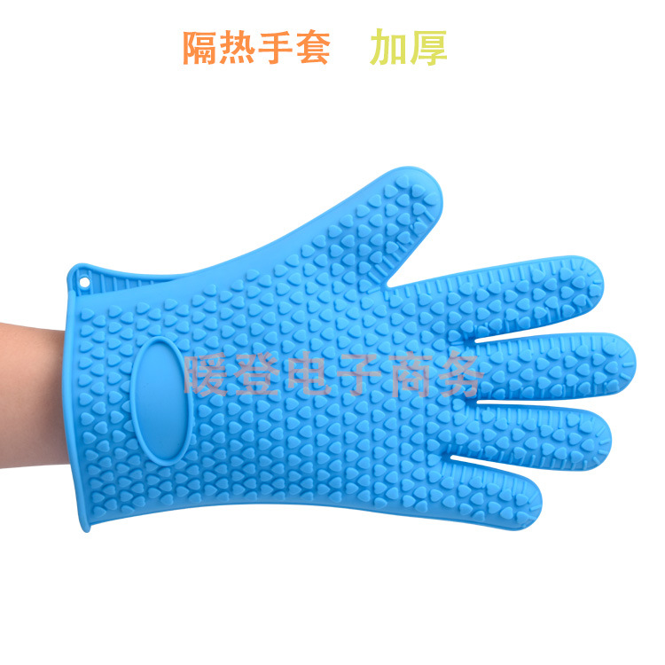 新款 加厚 矽膠隔熱手套 微波爐防燙 廚房用品 耐高溫橡塑手套工廠,批發,進口,代購