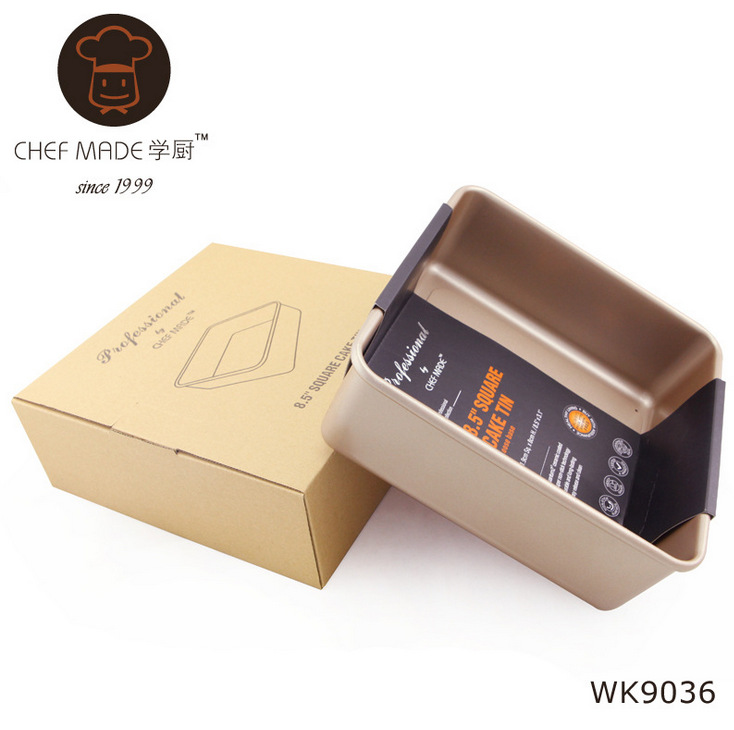 批發chefmade學廚金色不沾8.5寸正方形活底蛋糕模烘焙模具WK9036工廠,批發,進口,代購