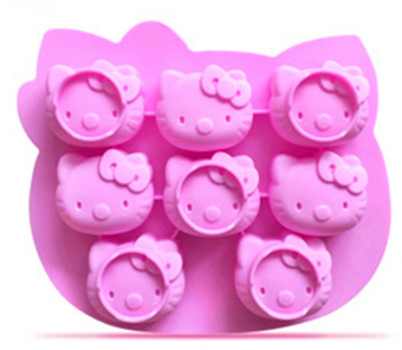 加厚卡通hello kitty模型8連 巧克力果凍佈丁矽膠蛋糕模具手工皂工廠,批發,進口,代購