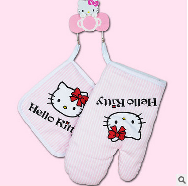 hellokitty加厚隔熱手套防滑 廚房微波爐烤箱專用烘培耐高溫防燙工廠,批發,進口,代購