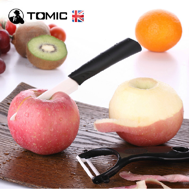 英國TOMIC特美刻水果組合[4寸陶瓷水果刀和陶瓷削皮器] 正品批發・進口・工廠・代買・代購