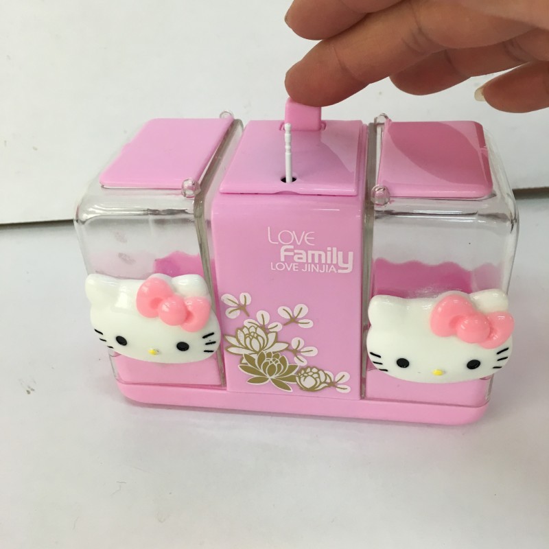 hello Kitty創意兩用牙簽盒棉簽盒KT叮當牙簽筒 牙簽棉簽收納盒工廠,批發,進口,代購