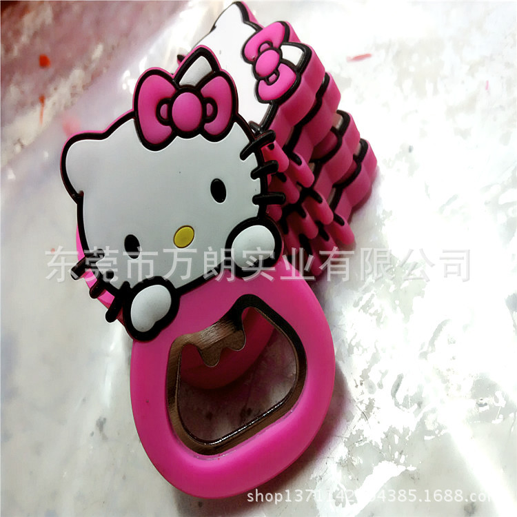 廠傢供應卡通矽膠開瓶器 可愛Hello Kitty開瓶器 多功能啟瓶器工廠,批發,進口,代購