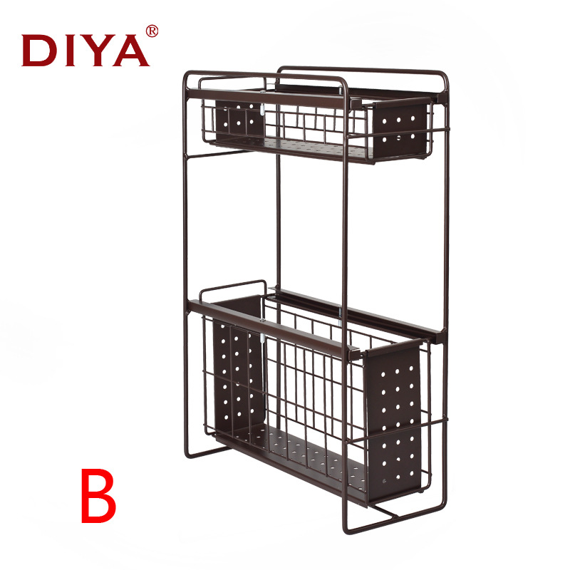 廚房調料調味置物架雙層落地儲物收納廚房用品廚具 B工廠,批發,進口,代購