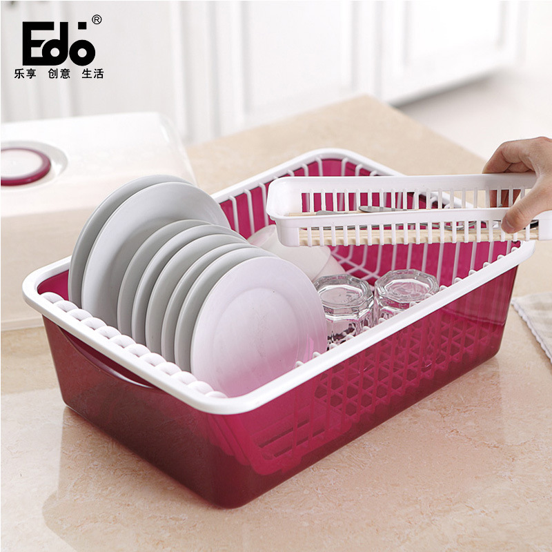 EDO塑料帶蓋廚房置物架碗碟架整理碗櫃碗碟瀝水架批發・進口・工廠・代買・代購