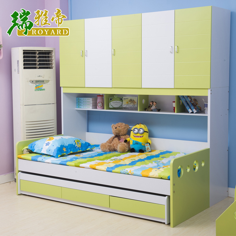 瑞雅帝傢具廠價直銷簡約兒童衣櫃床兒童儲物組合床子母床多功能工廠,批發,進口,代購