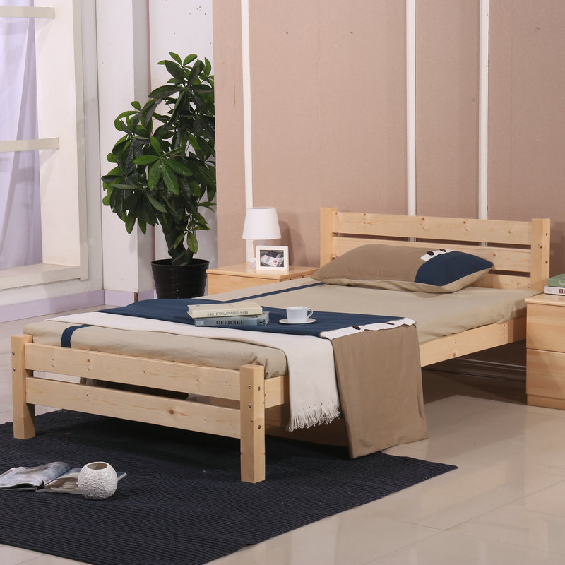 廠傢直銷 實木簡約兒童床 中式單層木製床 臥室松木單人床工廠,批發,進口,代購