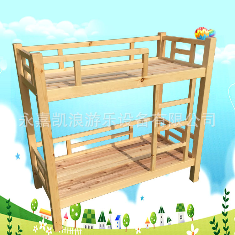 新款兒童床幼兒園全木床兒童樟子松床幼兒園木床高檔單層雙層床工廠,批發,進口,代購