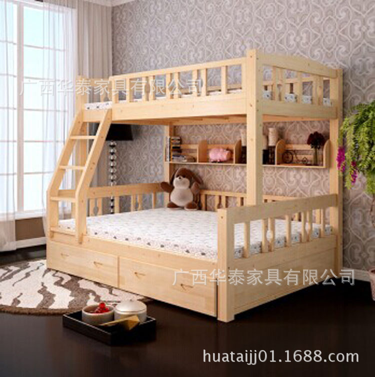 【廠傢直銷】 6744 簡約現代 雙層兒童床  松木兒童床批發・進口・工廠・代買・代購