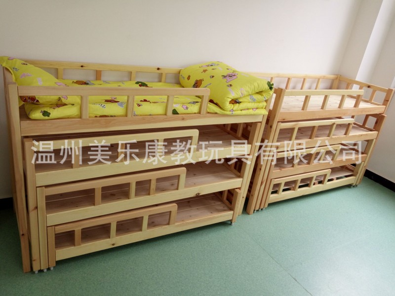 供應幼兒園實木四層推拉床兒童床多層床工廠,批發,進口,代購