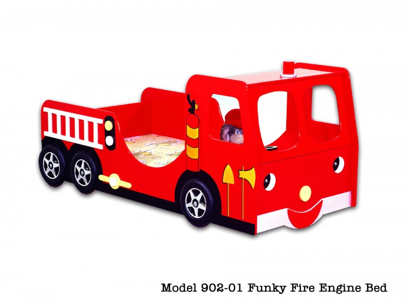 兒童卡通床紅色消防車造型兒童床工廠,批發,進口,代購