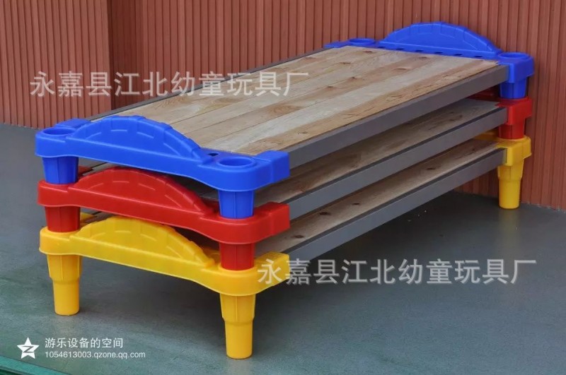 新款幼兒園塑料木板床兒童木質平鋪床統鋪床幼兒園專用床工廠,批發,進口,代購