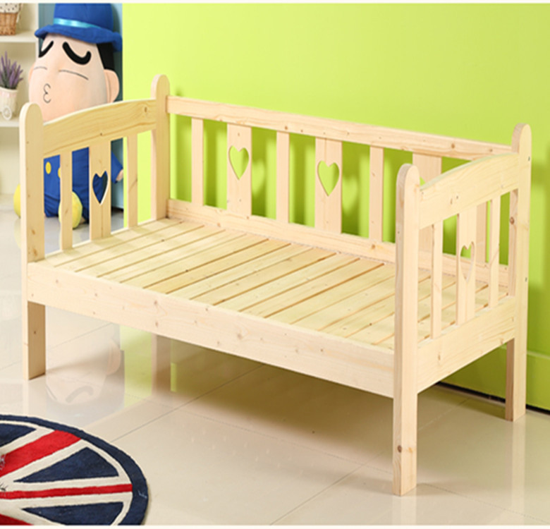 實木兒童床帶護欄松木嬰兒床男孩女孩單人床拼接床批發・進口・工廠・代買・代購