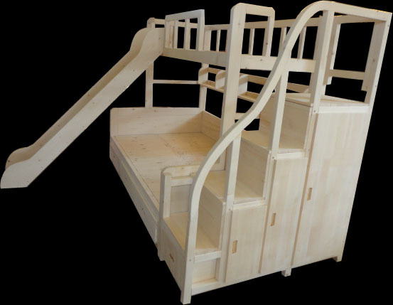 特價實木兒童床 上下字母床 滑梯床 帶儲物 可定製可定做工廠,批發,進口,代購